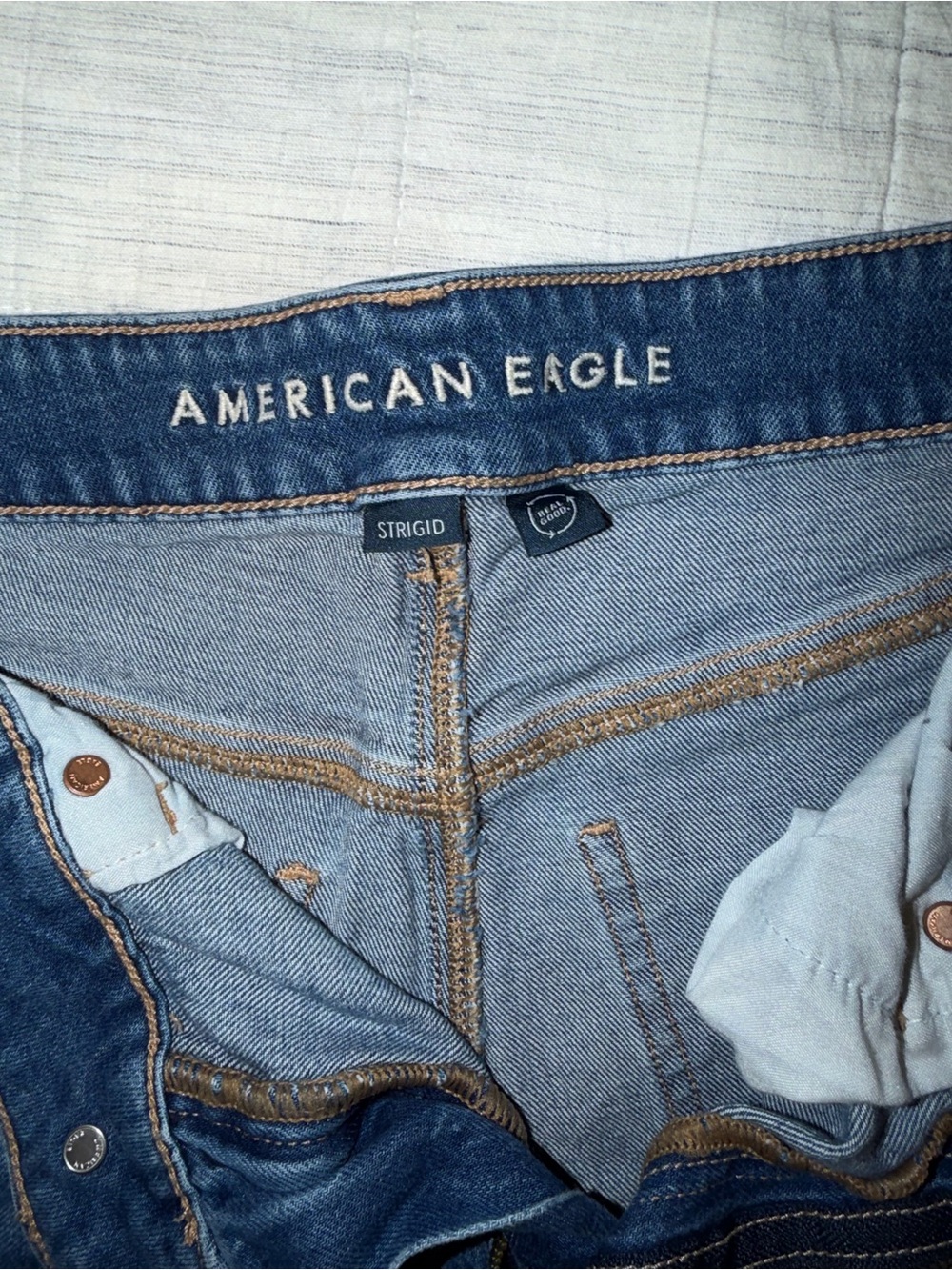 AE Super High Rise Baggy Wide Leg Ankle Jeans - Picture 5 of 7